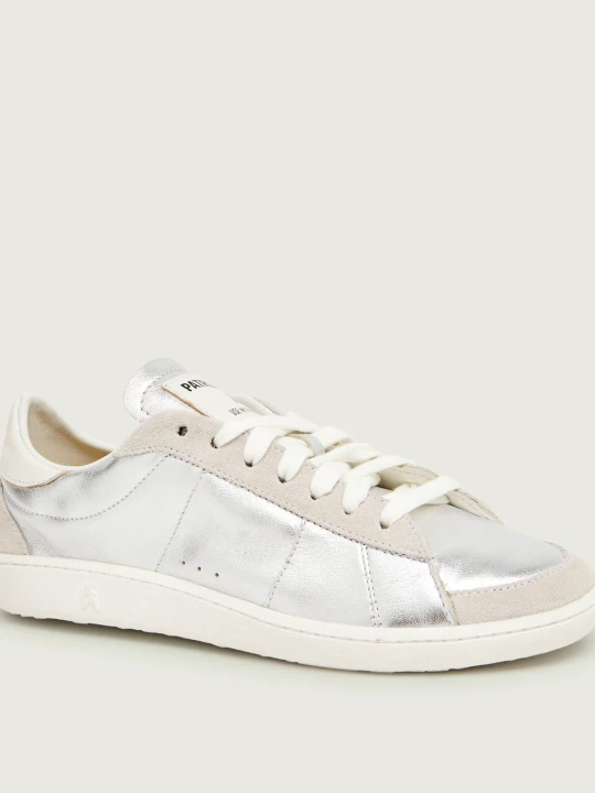 Zdjęcie produktu Patrizia Pepe Skórzane sneakersy srebrny