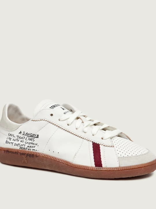 Zdjęcie produktu Patrizia Pepe Skórzane sneakersy Skin | zamsz biały