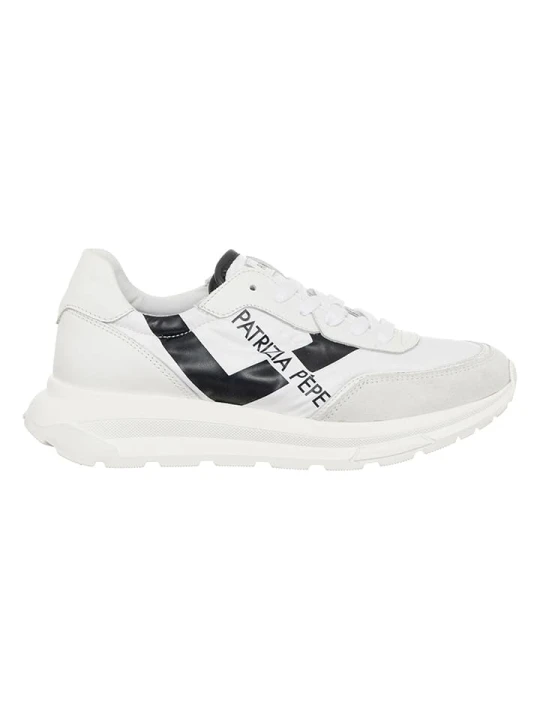 Zdjęcie produktu Patrizia Pepe Skórzane sneakersy w kolorze biało-czarnym rozmiar: 35