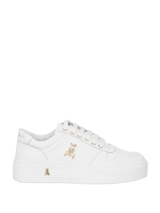 Zdjęcie produktu Patrizia Pepe Skórzane sneakersy w kolorze białym rozmiar: 37