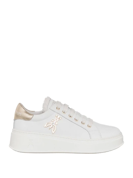 Zdjęcie produktu Patrizia Pepe Skórzane sneakersy w kolorze białym rozmiar: 41