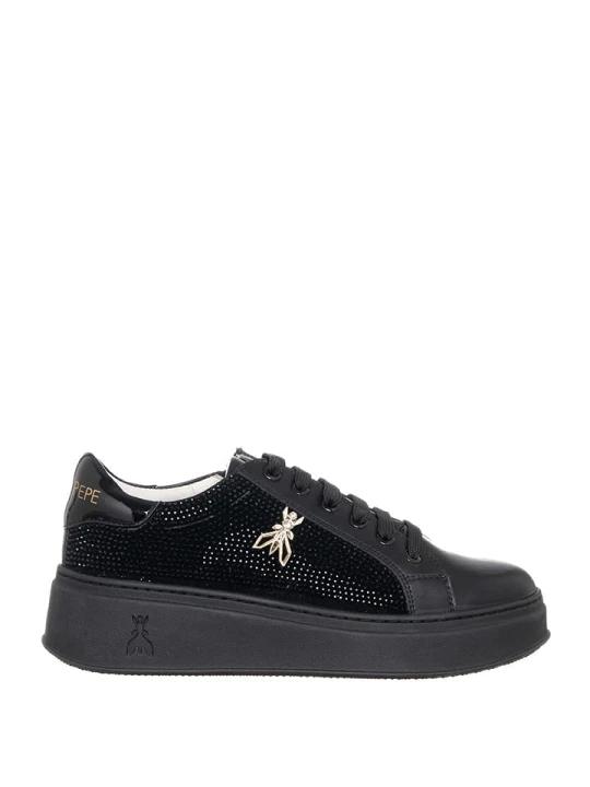 Zdjęcie produktu Patrizia Pepe Skórzane sneakersy w kolorze czarnym rozmiar: 36
