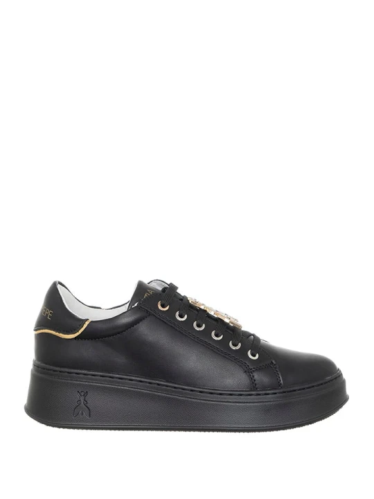 Zdjęcie produktu Patrizia Pepe Skórzane sneakersy w kolorze czarnym rozmiar: 38