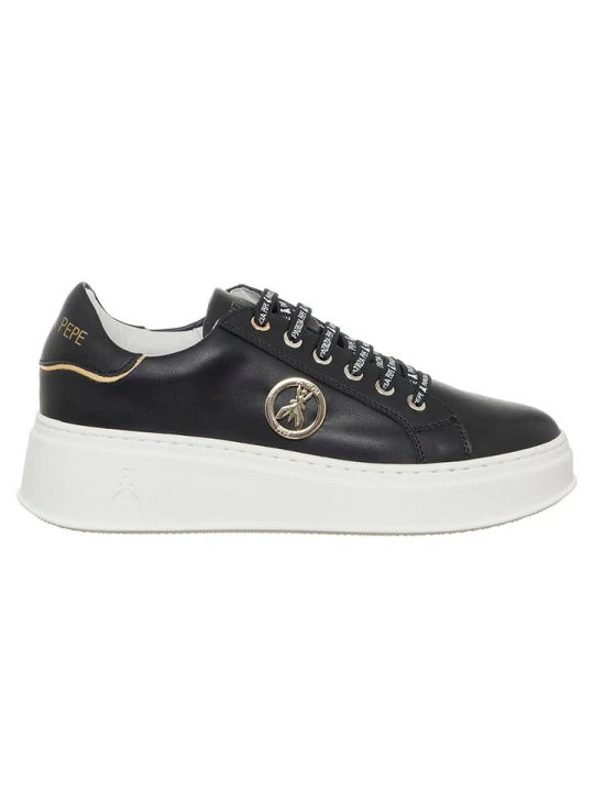 Zdjęcie produktu Patrizia Pepe Skórzane sneakersy w kolorze czarnym rozmiar: 37