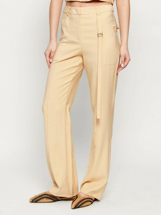 Zdjęcie produktu Patrizia Pepe Spodnie | Relaxed fit beżowy