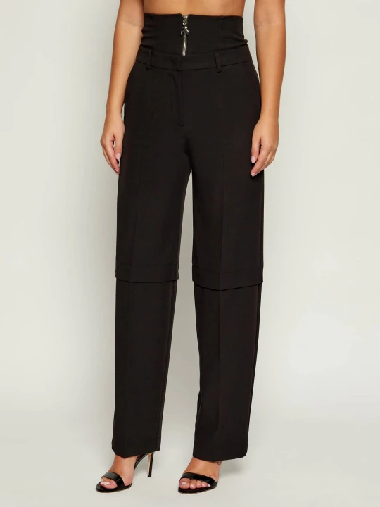 Zdjęcie produktu Patrizia Pepe Spodnie | Relaxed fit | high waist czarny