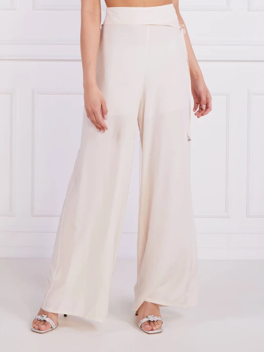 Zdjęcie produktu Patrizia Pepe Spodnie z paskiem Palazzo | Loose fit ecru