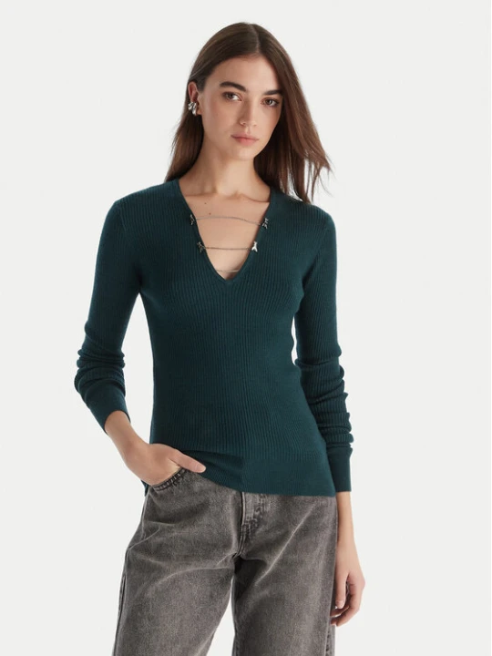 Zdjęcie produktu Patrizia Pepe Sweter 2K0331 / K7S0-G619 Zielony Regular Fit