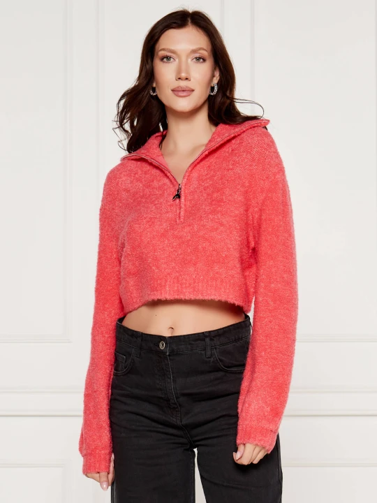Zdjęcie produktu Patrizia Pepe Sweter | Cropped Fit | z dodatkiem wełny łososiowy