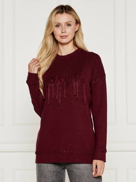 Zdjęcie produktu Patrizia Pepe Sweter | Regular Fit bordowy