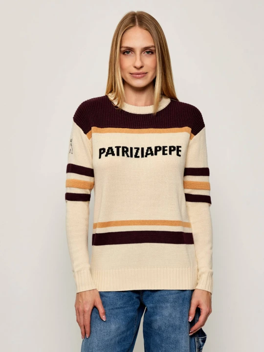 Zdjęcie produktu Patrizia Pepe Sweter | Regular Fit | z dodatkiem wełny beżowy