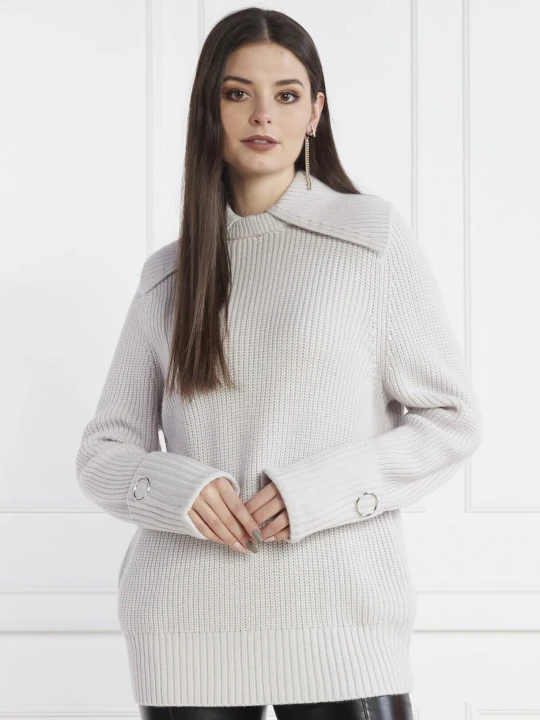 Zdjęcie produktu Patrizia Pepe Sweter | Regular Fit | z dodatkiem wełny szary