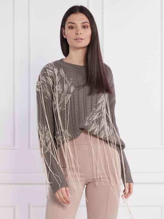 Zdjęcie produktu Patrizia Pepe Sweter | Regular Fit | z dodatkiem wełny khaki