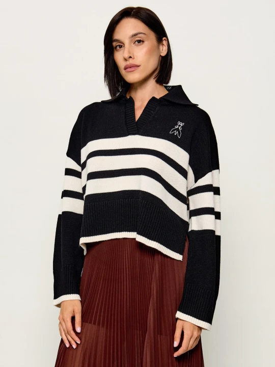 Zdjęcie produktu Patrizia Pepe Sweter | Relaxed fit | z dodatkiem wełny czarny