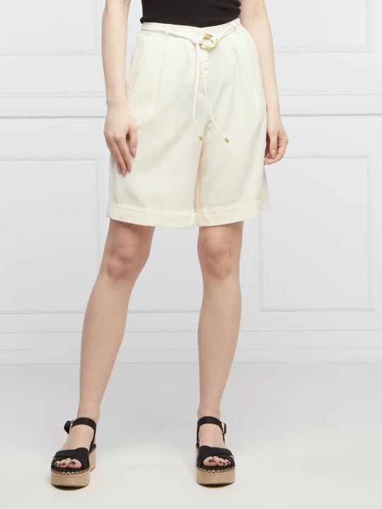Zdjęcie produktu Patrizia Pepe Bermudy | Relaxed fit kremowy