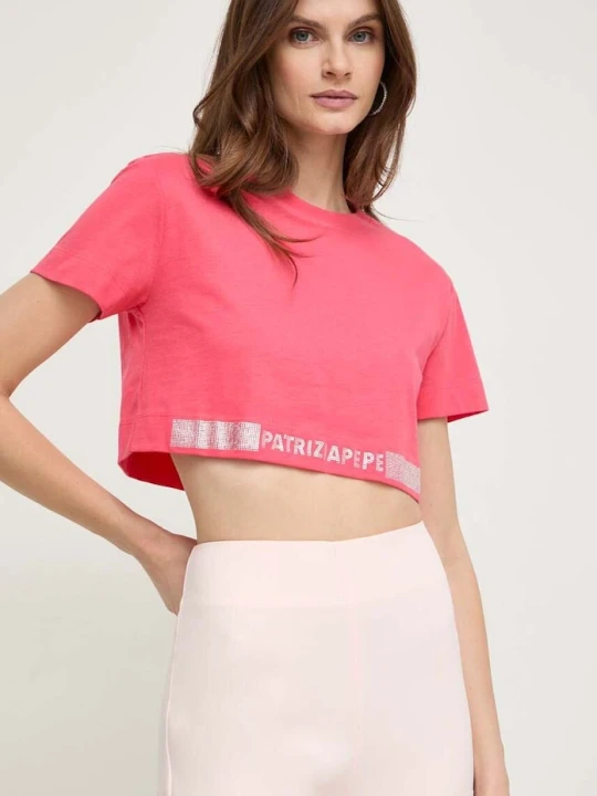 Zdjęcie produktu Patrizia Pepe t-shirt bawełniany różowy