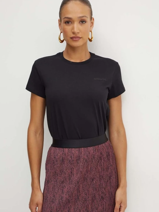 Zdjęcie produktu Patrizia Pepe t-shirt bawełniany czarny