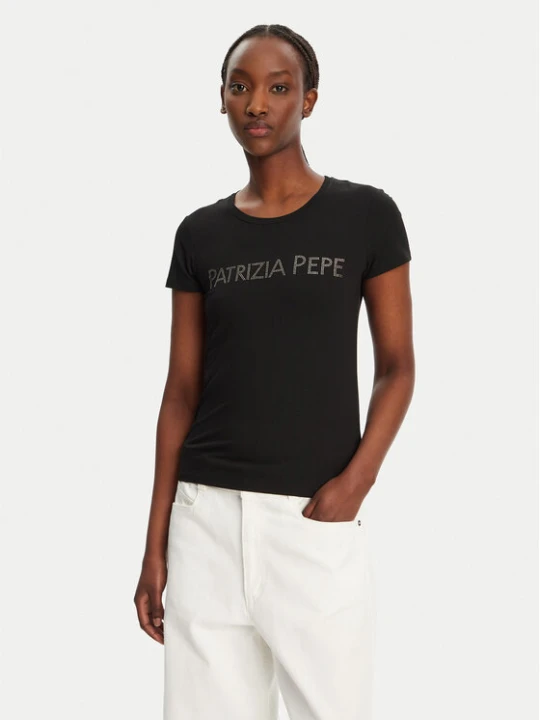 Zdjęcie produktu Patrizia Pepe T-Shirt CM1419 / J013-K103 Czarny Regular Fit