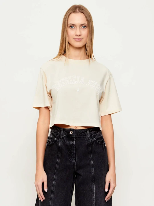 Zdjęcie produktu Patrizia Pepe T-shirt | Cropped Fit ecru