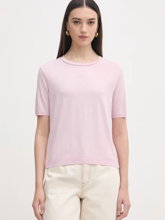 Zdjęcie produktu Patrizia Pepe T-shirt damski z lyocellem różowy