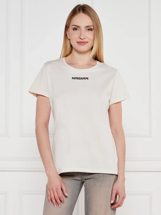 Zdjęcie produktu Patrizia Pepe T-shirt + kubek | Regular Fit beżowy