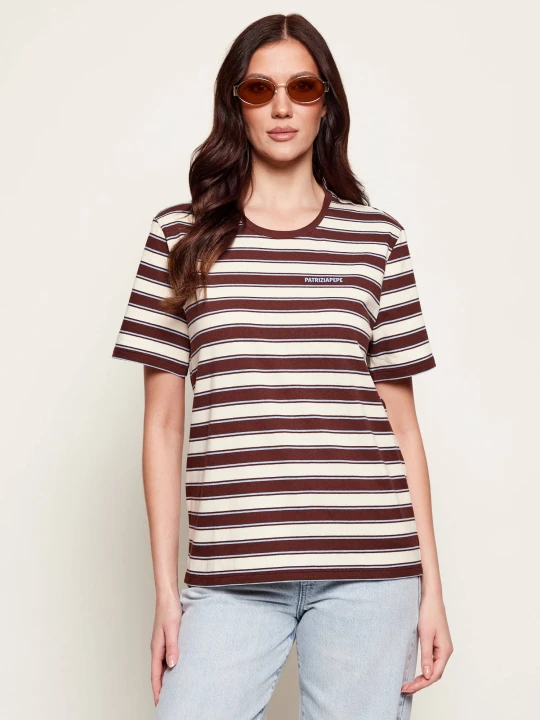 Zdjęcie produktu Patrizia Pepe T-shirt | Regular Fit brązowy