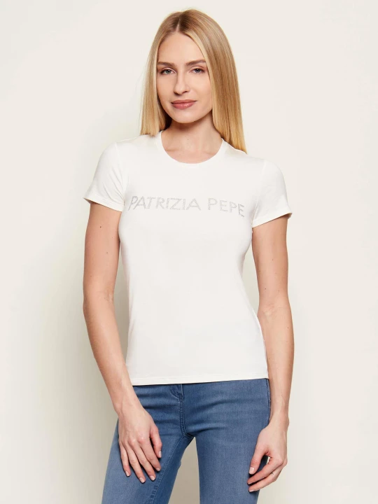 Zdjęcie produktu Patrizia Pepe T-shirt | Slim Fit kremowy