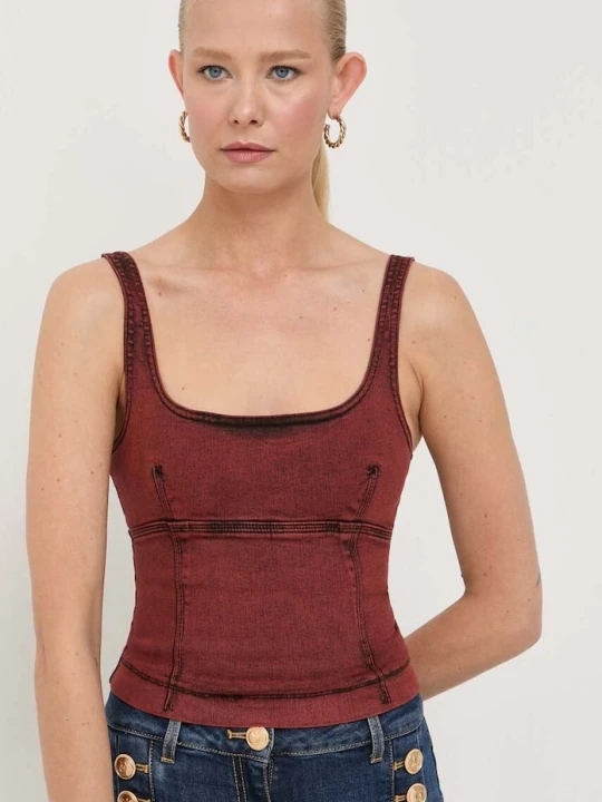 Zdjęcie produktu Patrizia Pepe top bordowy
