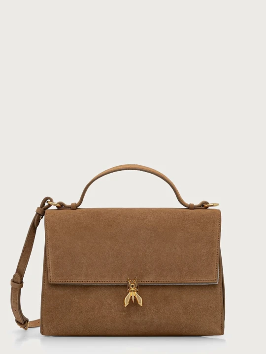 Zdjęcie produktu Patrizia Pepe torebka crossbody damska zamszowa beżowy