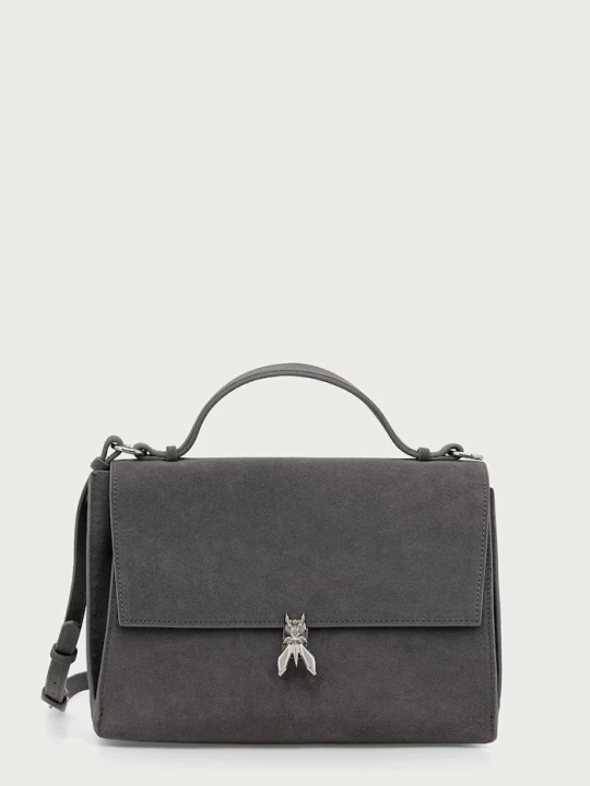 Zdjęcie produktu Patrizia Pepe torebka crossbody damska zamszowa szary
