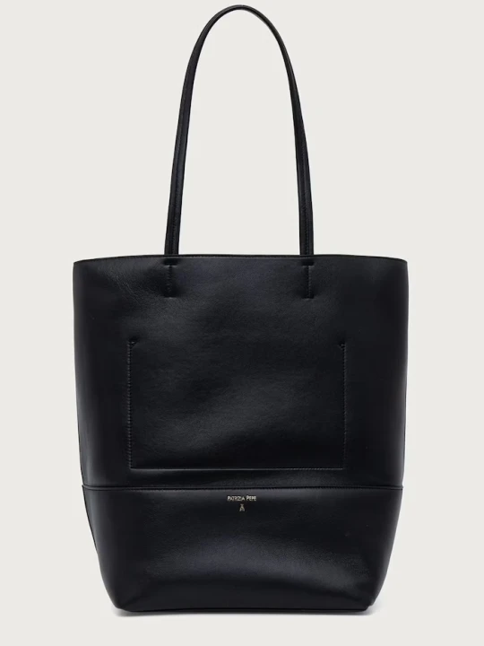 Zdjęcie produktu Patrizia Pepe torebka shopper damska skórzana czarny