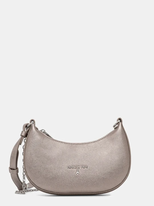 Zdjęcie produktu Patrizia Pepe torebka skórzana szary