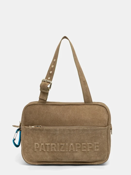 Zdjęcie produktu Patrizia Pepe torebka shopper damska zamszowa zielony