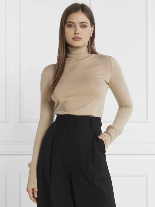 Zdjęcie produktu Patrizia Pepe Wełniany golf | Regular Fit beżowy