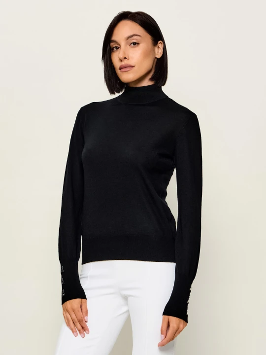 Zdjęcie produktu Patrizia Pepe Wełniany golf | Slim Fit czarny