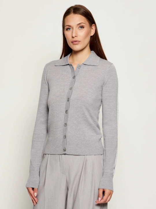 Zdjęcie produktu Patrizia Pepe Wełniany kardigan | Slim Fit szary