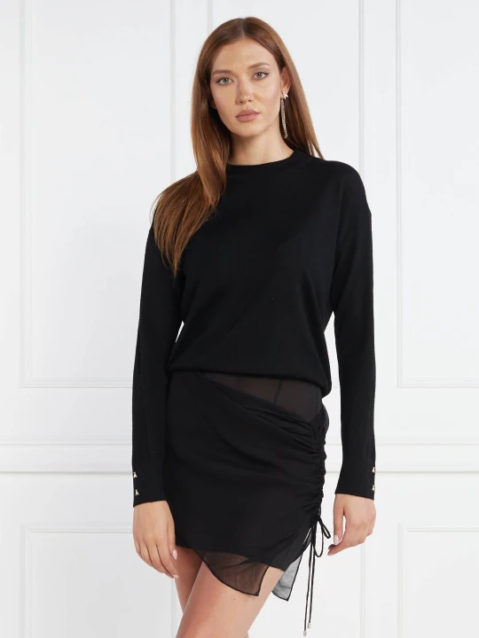 Zdjęcie produktu Patrizia Pepe Wełniany sweter | Regular Fit czarny