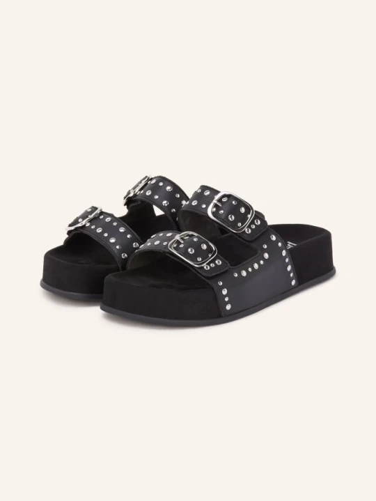 Zdjęcie produktu Paul Green Klapki Na Płaskiej Podeszwie Z Ćwiekami schwarz