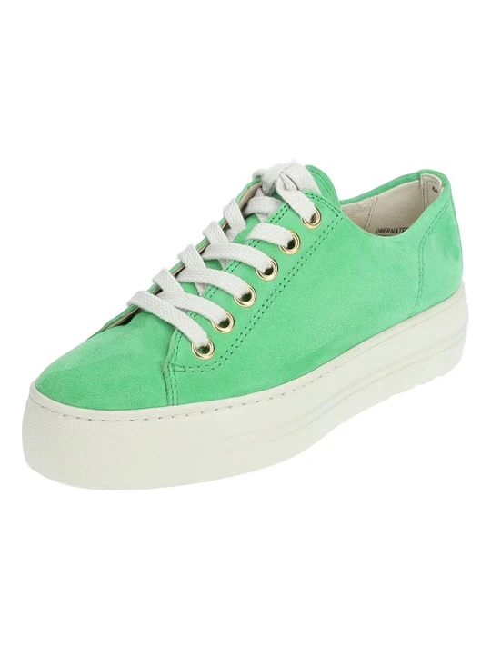 Zdjęcie produktu Paul Green Skórzane sneakersy w kolorze zielonym rozmiar: 40