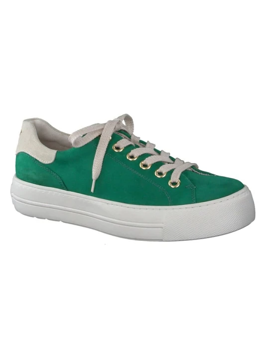 Zdjęcie produktu Paul Green Skórzane sneakersy w kolorze zielonym rozmiar: 40