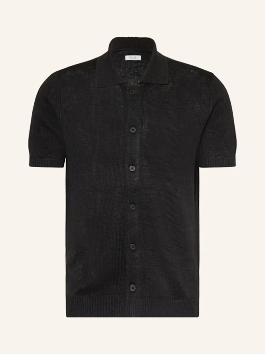 Zdjęcie produktu Paul Koszula Z Dzianiny Comfort Fit Z Lnu schwarz CZARNY