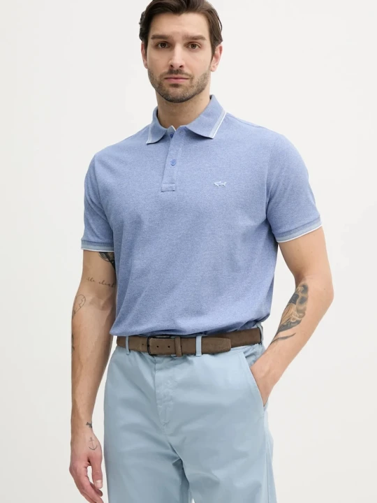 Zdjęcie produktu Paul&Shark polo bawełniane fioletowy