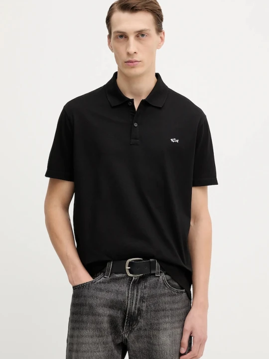 Zdjęcie produktu Paul&Shark polo męskie bawełniane Knitwear czarny