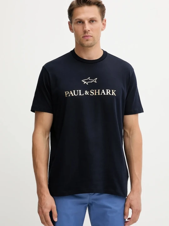 Zdjęcie produktu Paul&Shark t-shirt bawełniany Knitwear granatowy
