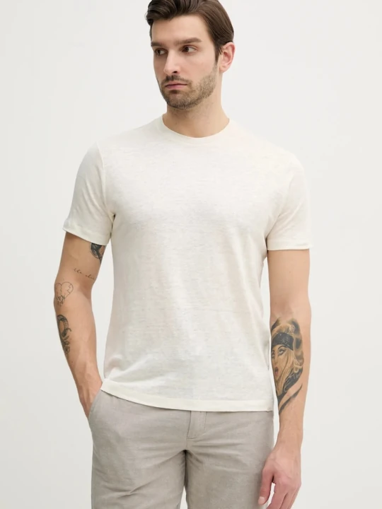 Zdjęcie produktu Paul&Shark t-shirt lniany beżowy