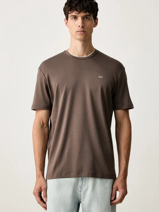 Zdjęcie produktu Paul&Shark T-shirt męski bawełniany brązowy