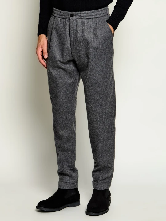 Zdjęcie produktu Paul&Shark Wełniane spodnie | Tapered fit szary