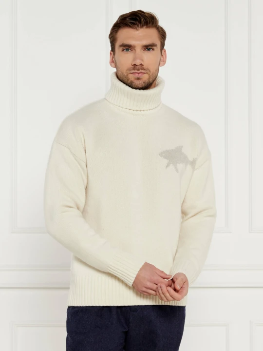 Zdjęcie produktu Paul&Shark Wełniany golf | Loose fit biały