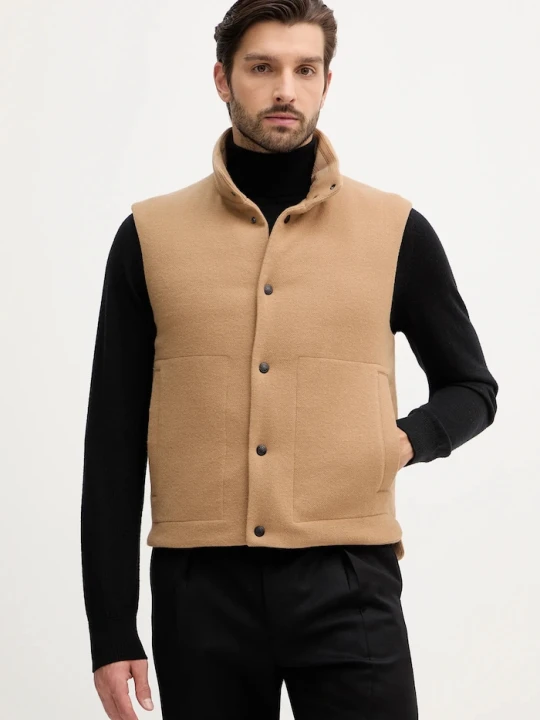 Zdjęcie produktu Paul Smith bezrękawnik puchowy brązowy