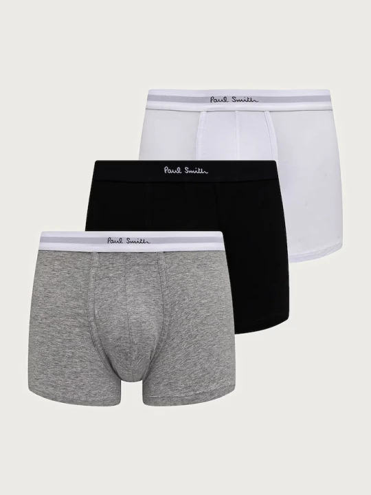Zdjęcie produktu Paul Smith bokserki męskie bawełniane z elastanem 3-pack czarny